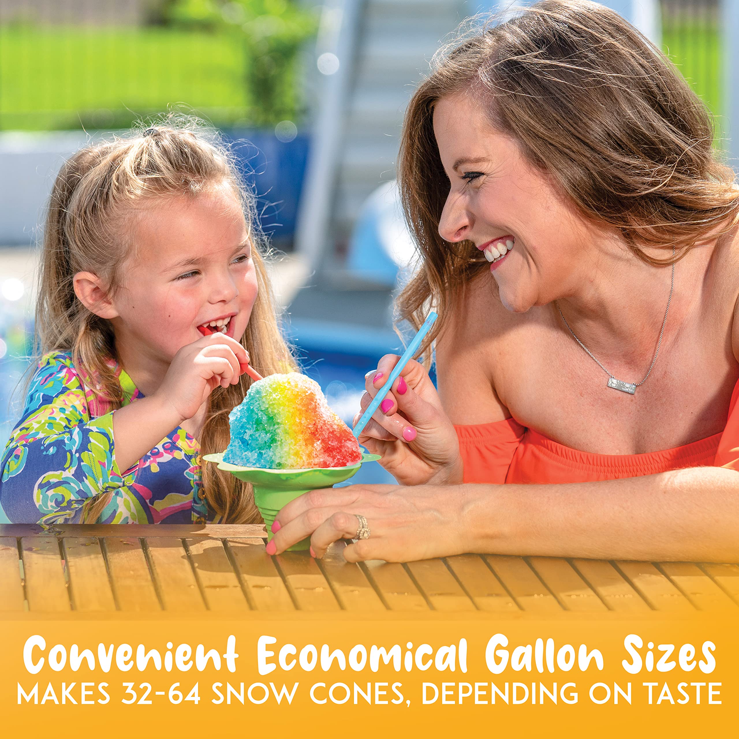 Hawaiian Shaved Ice Grape Syrup - Nut Soy Dairy Free - Flavor Fluffy & Crunchy Snow Cone Ice - Shelf Stable - Makes 64 Servings - 1 Gallon - Image 3