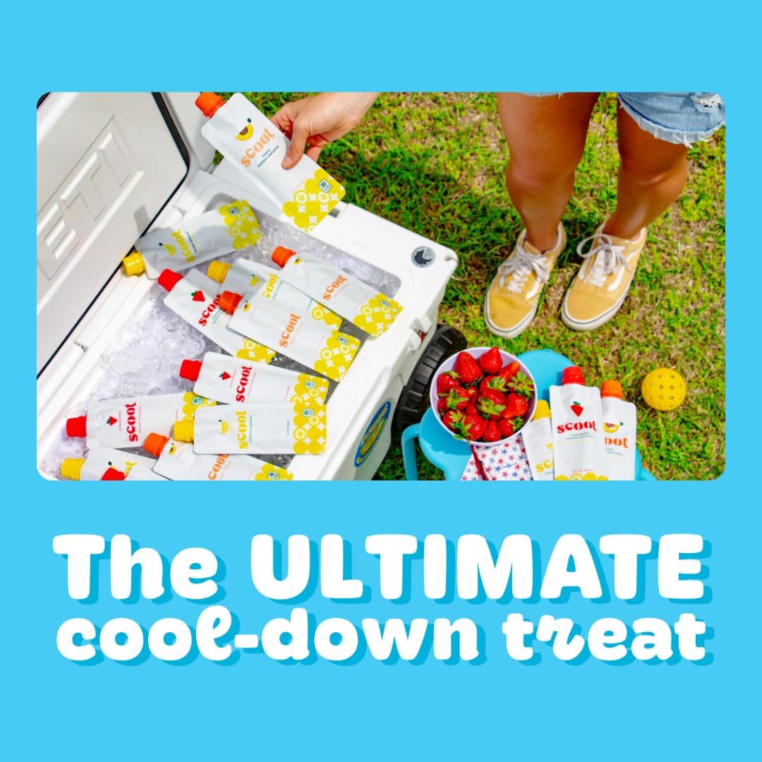 Scoot Frozen Lemonade Original Lemon 3-ounce Shelf-stable Pouches of Classic Lemon Flavor Lemonade, Ready to Freeze, Squeeze Into a Slushy, and Enjoy, 12 Pack - Image 5